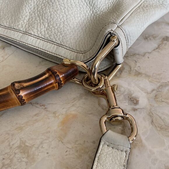 Authentic Gucci Diana XL Leather Bag Bamboo Handle & Leather Shoulder Strap - Picture 11 of 15